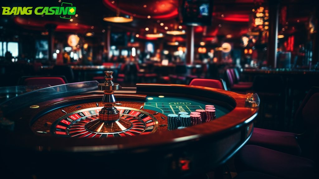 Roulette wheel on a table with checkers.